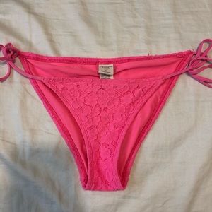 Pink tie swim bottoms